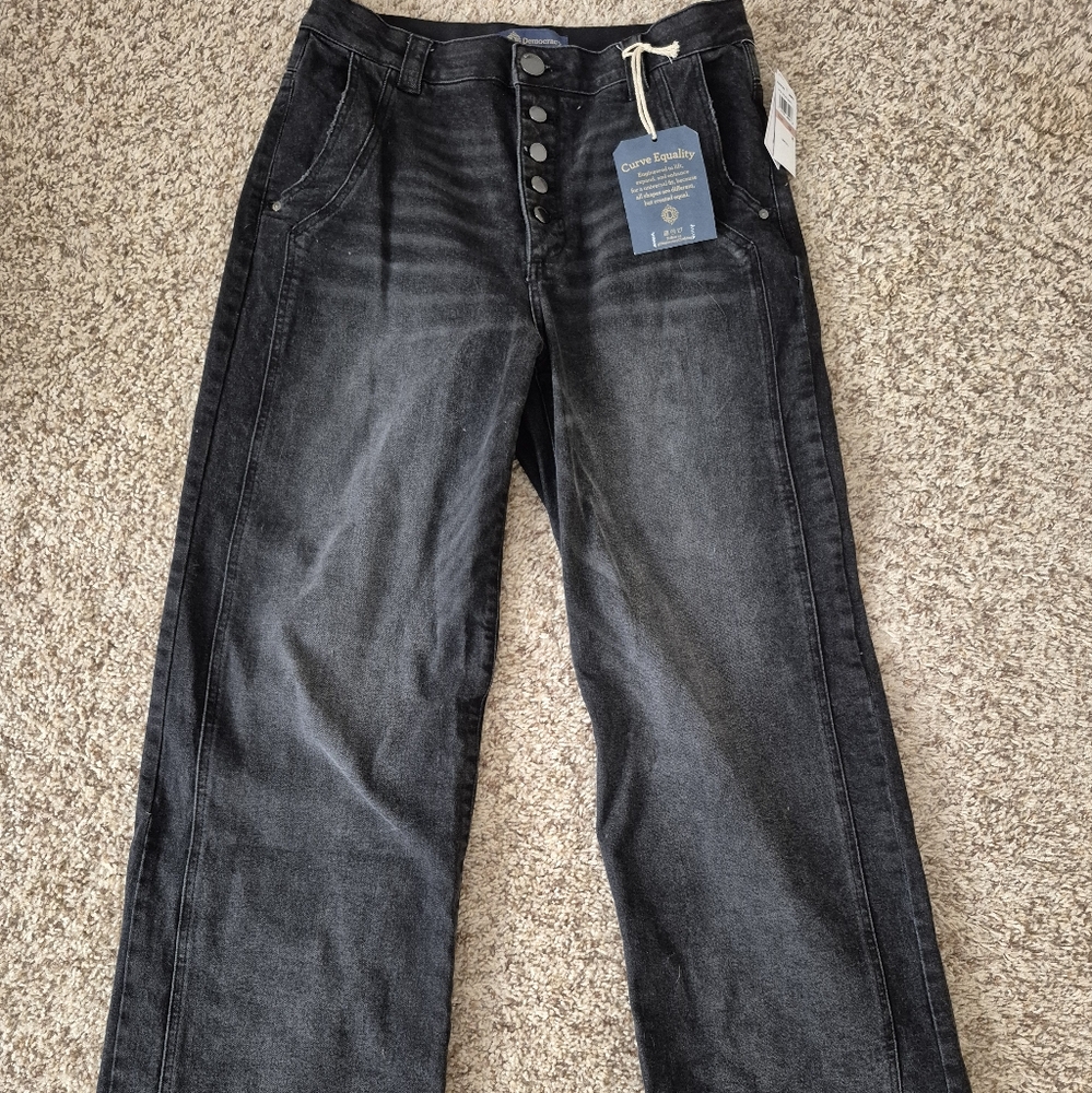 Black Flare Wide Leg High-Rise Jeans